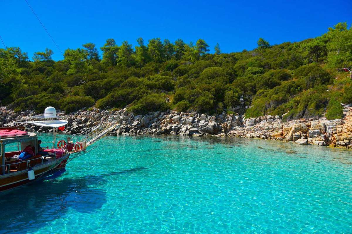 Bucht bei Bodrum mit Gulet